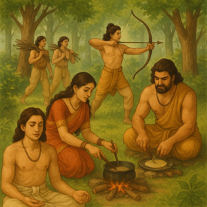 Before the onslaught of Yaksha Prashna