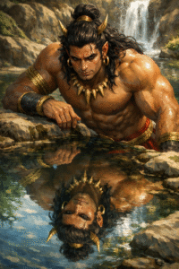 Utkaca admiring himself