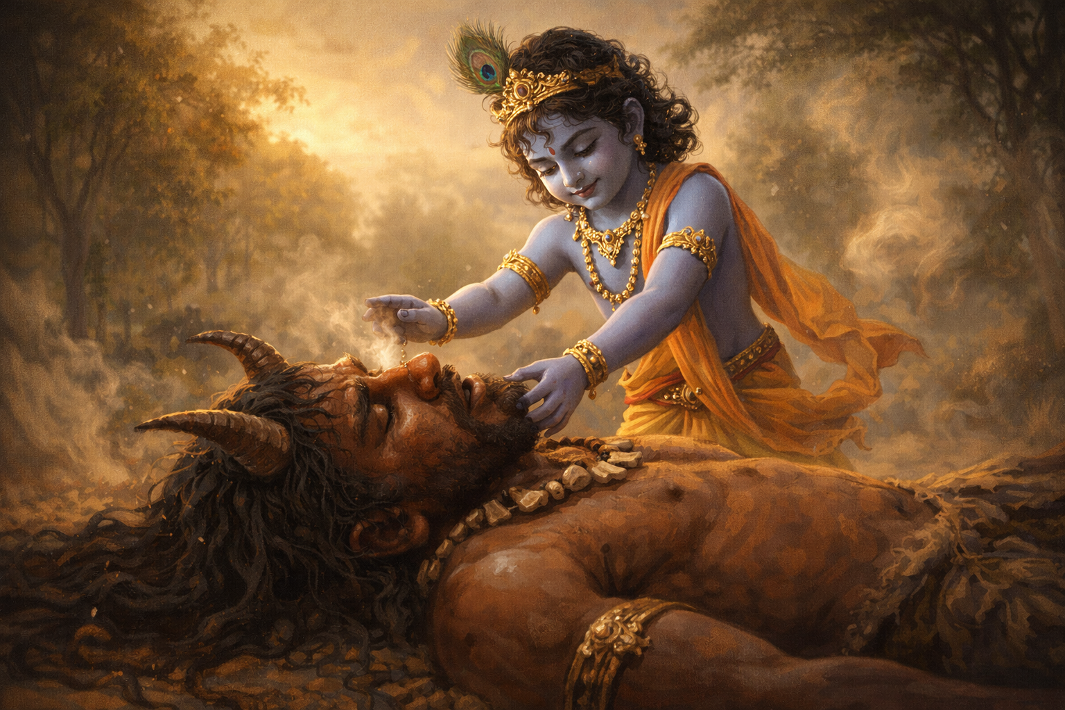 Vatsasura and Krishna