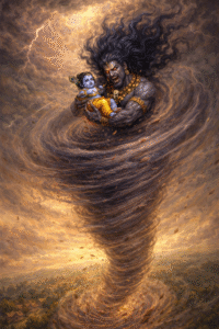 Trinavarta and Kanha