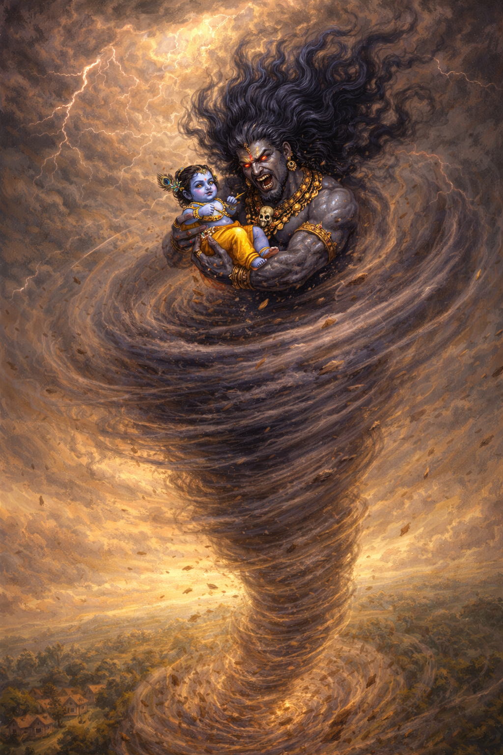 Trinavarta and Kanha