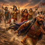 Dushala's husband, Jayadratha, tonsured and humiliated