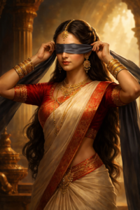 Gandhari and her blindfold