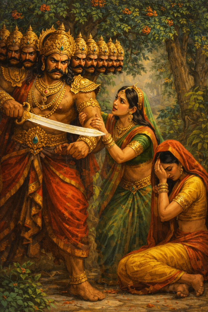 Mandodari and Sita