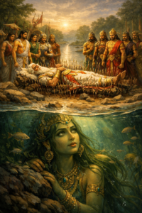 Oghavati Watching Bhishma and the Kurus