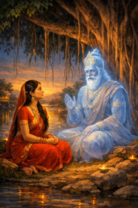 Dasharatha and Sita - Falgu River