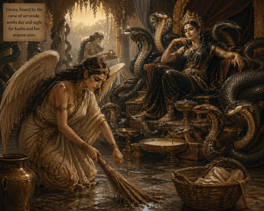 Vinata is Kadru's slave