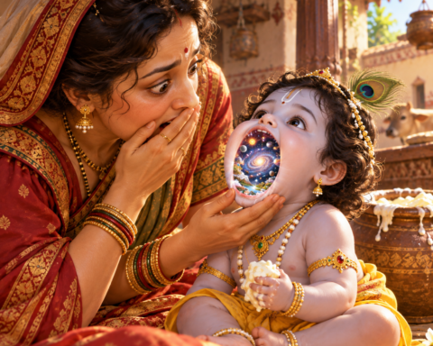 Yashodha, Kanha, and the Cosmos